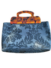 Black Vintage Retro Glam Tapestry Handbag Pur...