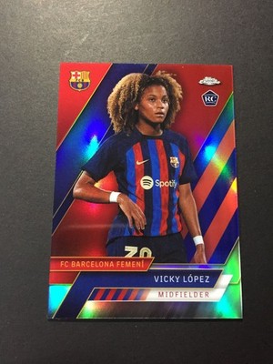 22-23 Topps Chrome Barcelona Vicky Lopez Rookie RC Team Color Match 53/99 Spain