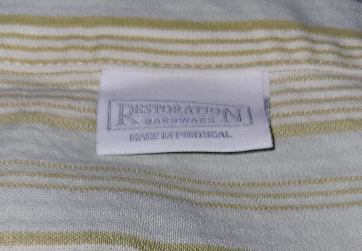 Restauración Hardware Cabana Tela Rayas Cortina de Ducha Azul Verde Blanco 72" Foto 3 de 4