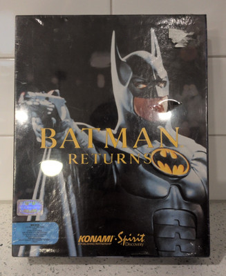 BATMAN RETURNS, IBM MS-DOS, RETAIL BIG BOX PC GAME (KONAMI, 1992) *SEALED*