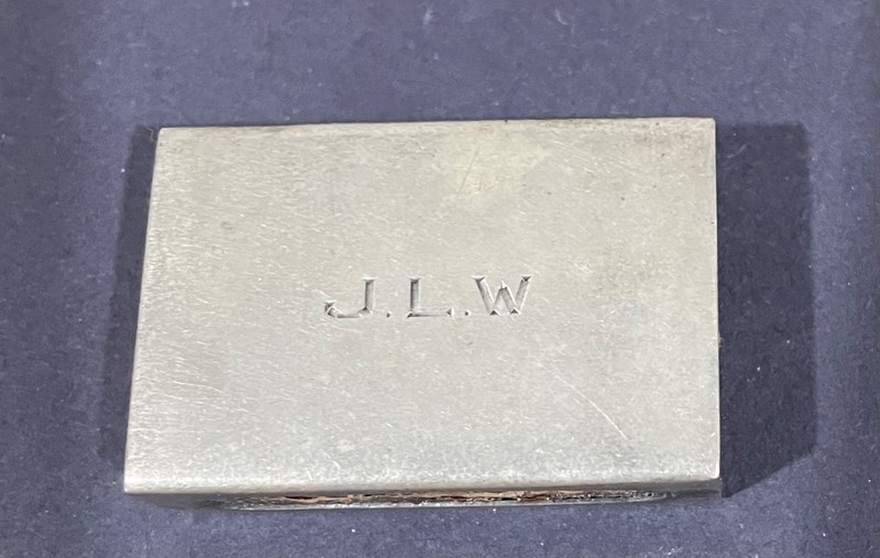VINTAGE CARTIER STERLING SILVER ENGRAVED MATCHBOX, PRE-OWNED