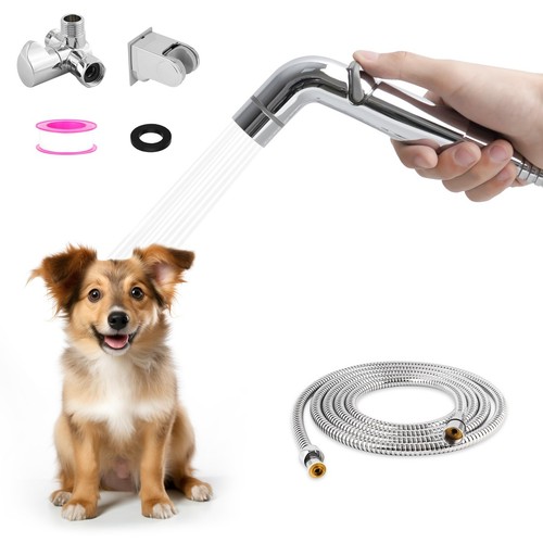Dog Washing Shower Sprayer Attachment- 2 Spray Handheld Shower Head for Dog R...