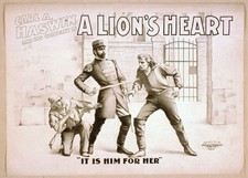 Photo:Carl A. Haswin A Lion's Heart 1900s Theater Poster Print
