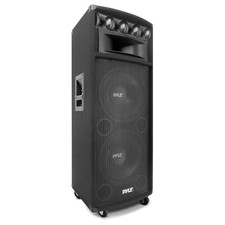 Portable PA Speaker System 1600W Dual 12 Woof...