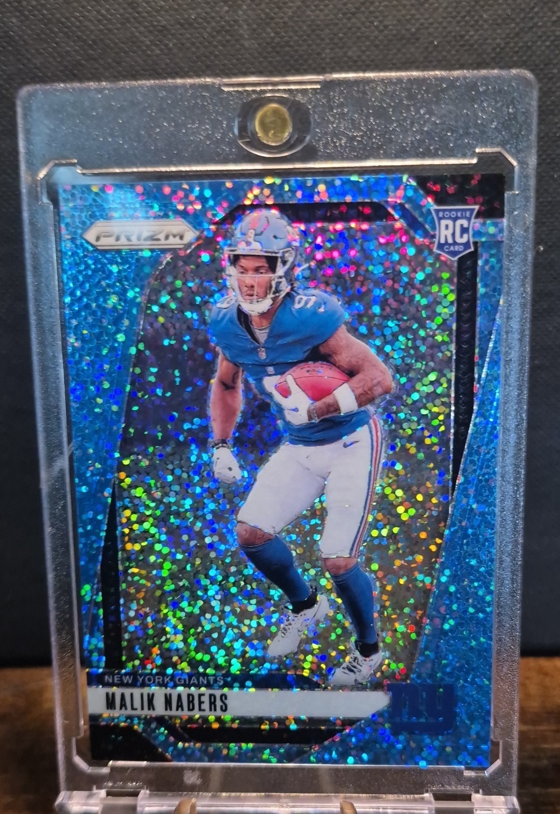 2024 Panini Prizm - Rookies Malik Nabers #370 Blue Sparkle Prizm /96 (RC)