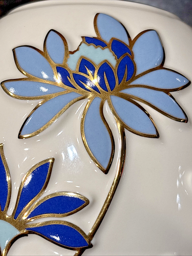 Lenox Blue Green & Gold Botanical Butterfly Vase 8.25" - Picture 13 of 17