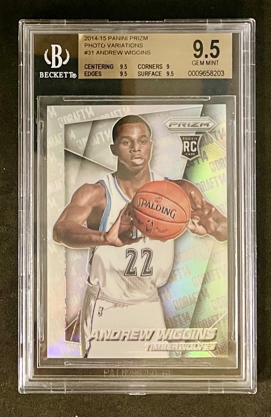 2014 Panini Prizm Photo Variations Andrew Wiggins BGS 9.5