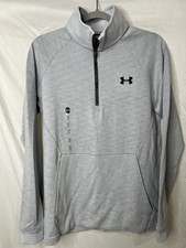 Under Armour Men's Double Knit Fitted Sweatshirt 1359149 Grey Size Medium NWT