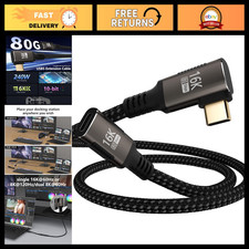 3.3FT Right Angle USB-C Extension Cable 90 Male to Female, 80Gbps Data, 8K/16K