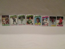 1974-1977 TOPPS HOCKEY CARDS -FLAMES/GOLDEN SEALS/ROCKIES - LOT OF 17