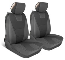 Cat Edge Deluxe Car Seat Covers for Front Seats - Premium Two Black/Charcoal