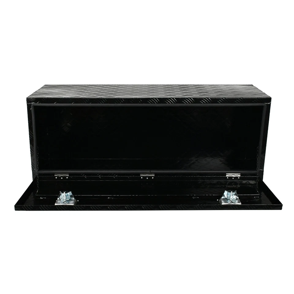 48"x17x18“ inch Black Aluminum Underbody Tool Box Truck Bed Trailer Storage+Lock - Image 4 of 4