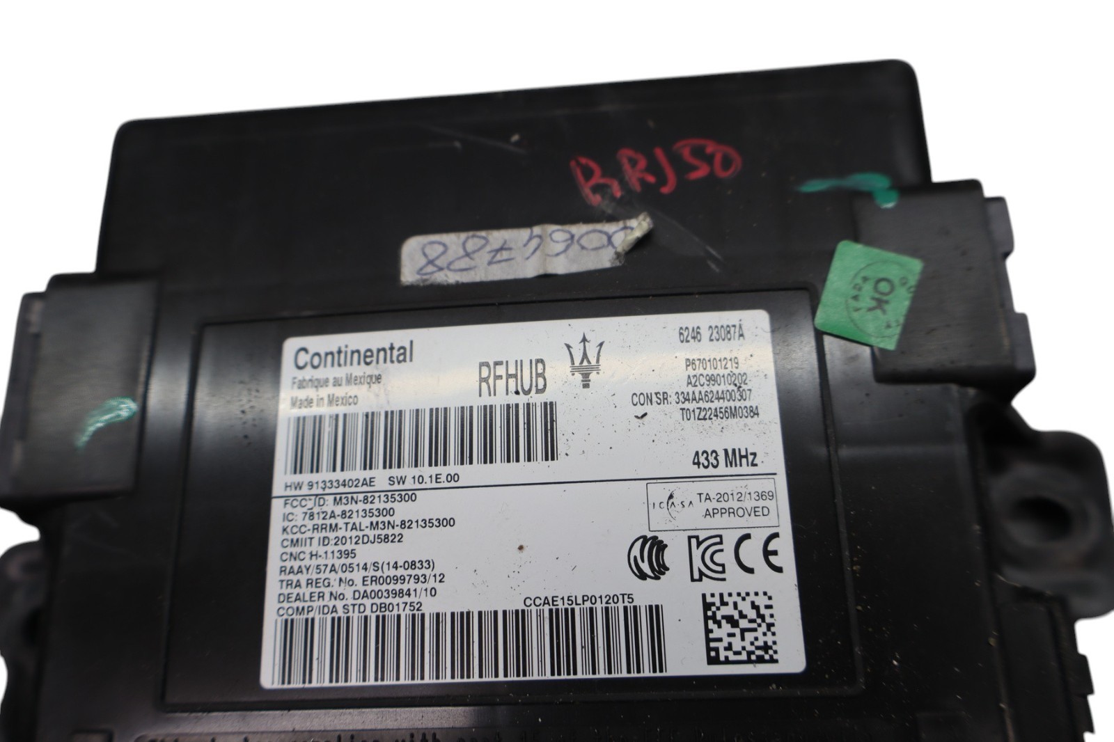 14-17 Maserati Ghibli S Rear Right Roof Keyless Entry Start Control Module Oem
