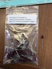 Lot Of 84 4302H1-5V LED Reflector Bulb bi-pin Red Single Chip T-1 3/4 Lamp