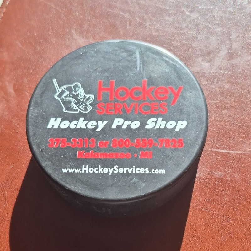 Hockey Services Official Hockey Pro Shop Logo Ice Hockey Puck 6 oz Rubber Black