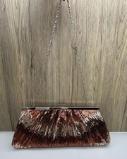VTG Jessica Mcclintock Clutch Evening Bag Bronze Rose Gold NEW Hombre