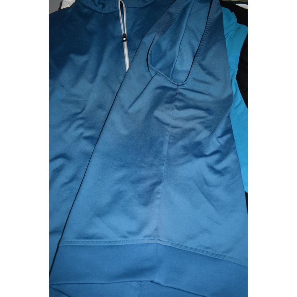 Footjoy Golf Athletic Pullover Vest Mens Size Large Performance Blue 1/2 Zip - Image 4 of 4