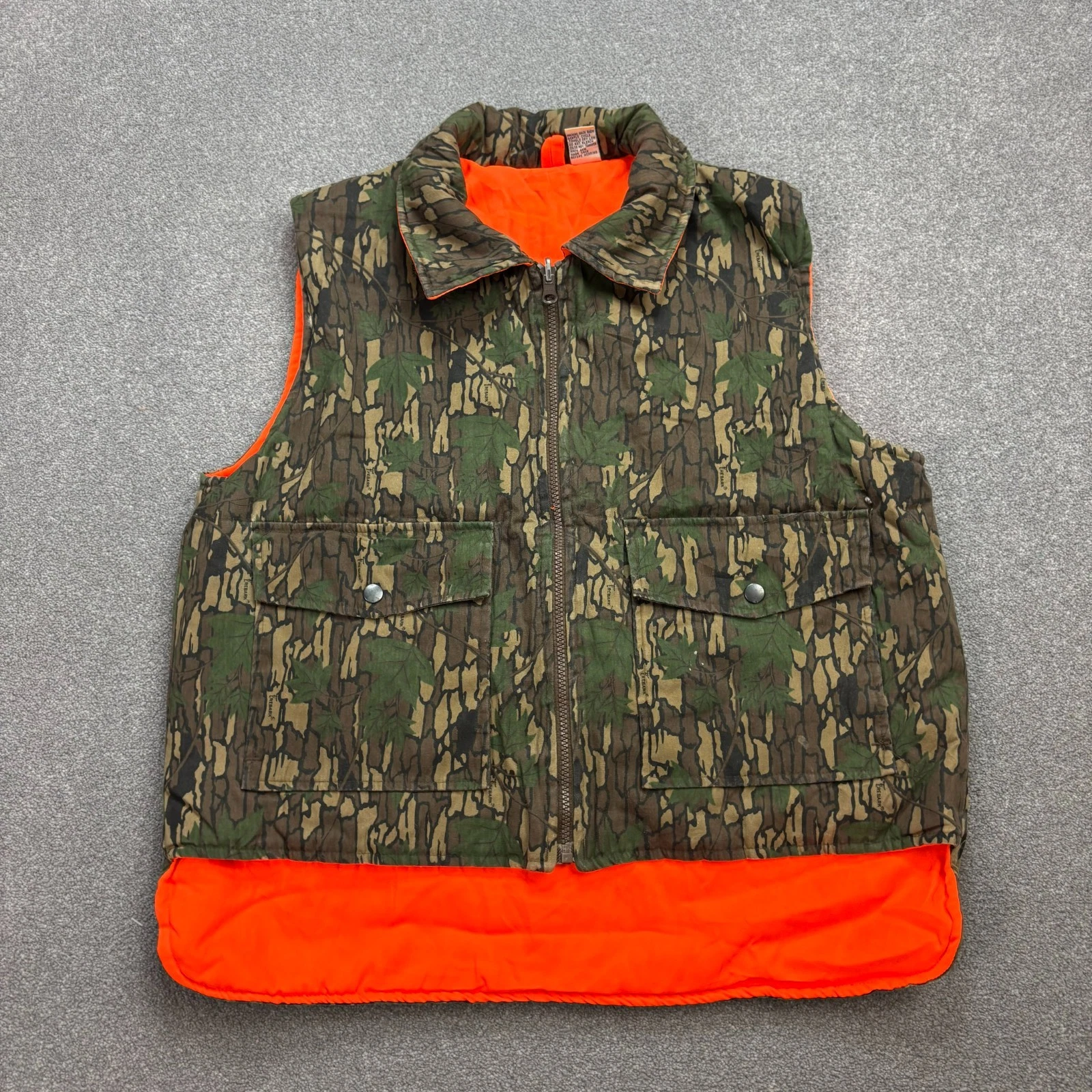 RealTree Jacket Adult Medium Brown Workwear Hunting Canvas Vest Camo Padded Men