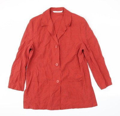 Rotes Sakko Blazer für Damen Größe 12 von M&S
