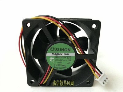 1 PCS fan KDE1206PTV2 DC12V 1.1W 6025 60*25MM silent fan 3 pin *tn