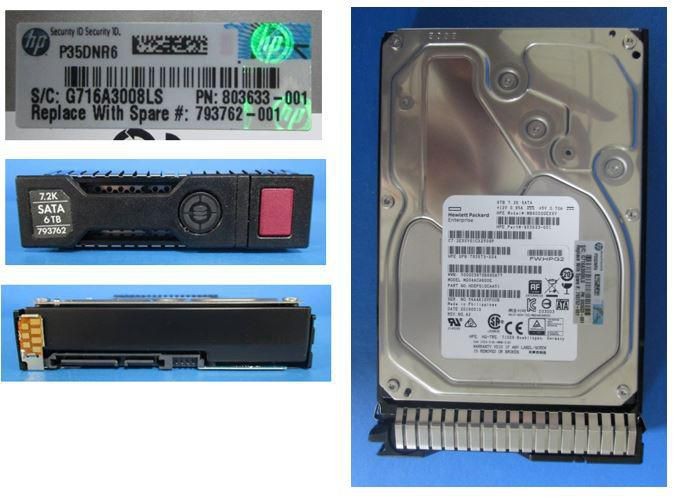 Hewlett Packard Enterprise 793762-001 DRV HD 6TB 6G 7.2K 3.5 SATA