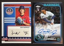 2024 Topps Chrome Isaiah Campbell Rookie Auto 2023 Zion Theophilus Auto Lot
