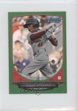 2013 Bowman Chrome Minis Green Refractor 36/75 Oscar Mercado #142 0t2