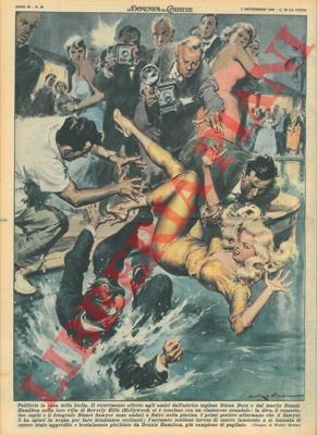 MOLINO W. - Bei einem Empfang landeten sie im Pool Diana Dors, ihr Mann, d