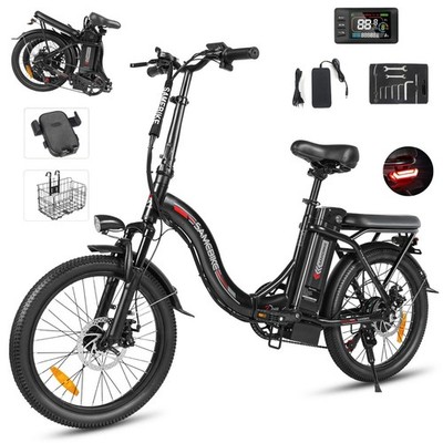 SAMEBIKE 20'' Folding Electric Bikes for Adults City Commuting 36V