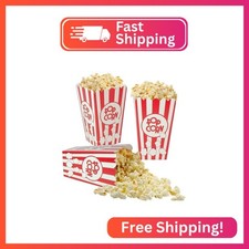 XIEHE 24 Pack Striped Popcorn Boxes - Carnival Parties Mini Paper Popcorn and Ca