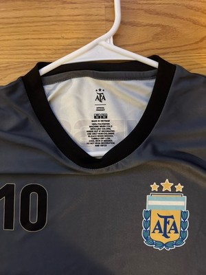 AFA Argentina Lionel Messi #10 Official Soccer Jersey Black Size M