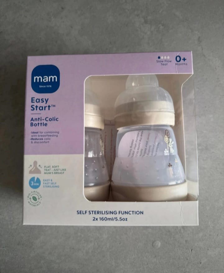 Mam Anti Colic Bottles 160ml Pack Of New UK