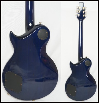 【Aria Pro II】PE-40 See-Through Blue Aria Pro II PE-DLX See-Through Purple Flame Maple Top, 2000 Model