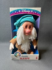 VTG Disney Snow White and The Seven Dwarfs Sleepy 12" Plush Doll Mattel Eyes NEW