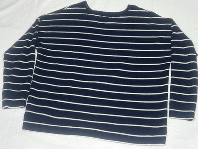 Maurices White & Navy Blue Striped Sweater Womens 2X Nautical Coastal Capsule