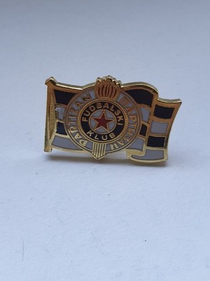 Offizielle Emaille Pin Anstecker Fußballverein FC Partizan Belgrad Serbien