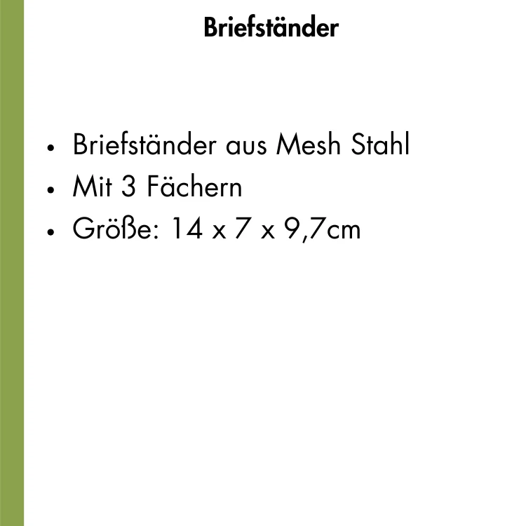 Helit Briefständer Metall 3 Fächer silber Briefhalter Briefkorbablage Draht - Bild 3 von 3
