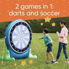 Hearthsong Jumbo 57-Inch Inflatable 2-in-1 Darts and Soccer Set with Double-Side