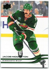 2025-26 Upper Deck Series 1 Holiday SP Green Foil #82 Jacob Middleton Minnesota