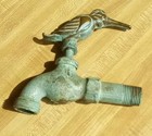 Brass Painted Patina Hummingbird Bird Outdoor Water Faucet Spigot  — photo 1