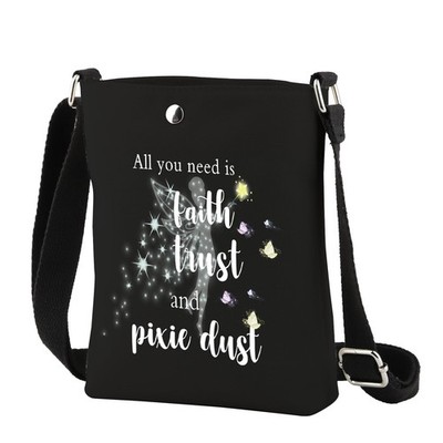 Fairy Tale Gift All You Need is Faith Trust and Pixie Dust Crossbody Bag Fair...