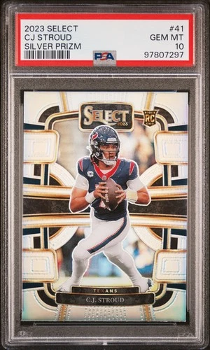 2023 PANINI SELECT SILVER PRIZM #41 CJ STROUD PSA 10