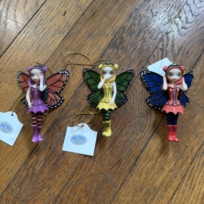 JASMINE BECKET-GRIFFITH Strangeling Fairies Figurine Lot See/Hear/Speak No Evil