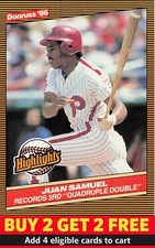 1986 Donruss Highlights #37 Juan Samuel