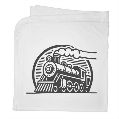 'Steam Train' Cotton Baby Blanket / Shawl (BY00036023)
