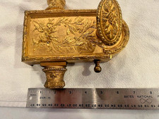Antique French gilt box lock or rimlock