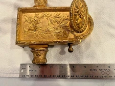 Antique French gilt box lock or rimlock