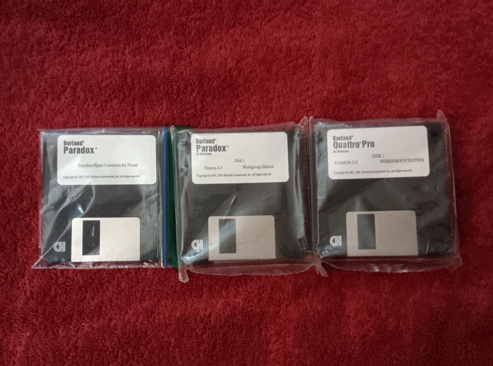 borland v4.5 paradox y v5.0 quattro pro para ventanas en discos de 3.5" con manuales Foto 4 de 4