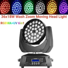 US 648W RGBWA UV 36x18W LED Zoom Wash Moving Head Light DMX Stage Lighting Show