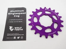 New! Wolf Tooth Aluminum Singlespeed Bicycle Cog 20t Ultraviolet Purple 